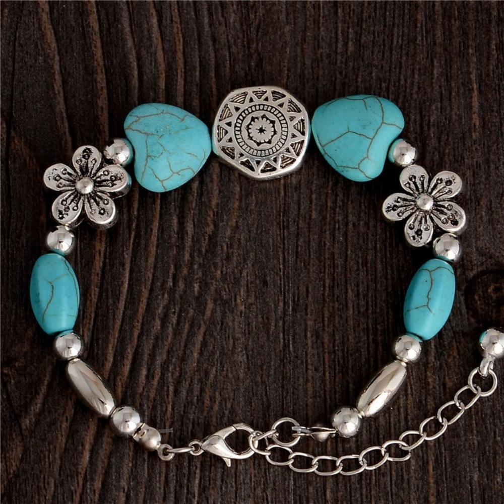 Bohemia style Flower/Beaded Bracelet - Picture 2 of 4